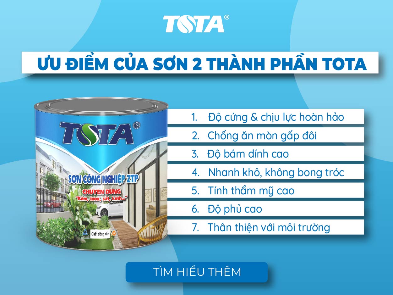 Ưu điểm của sơn 2 thành phần Tota Paint