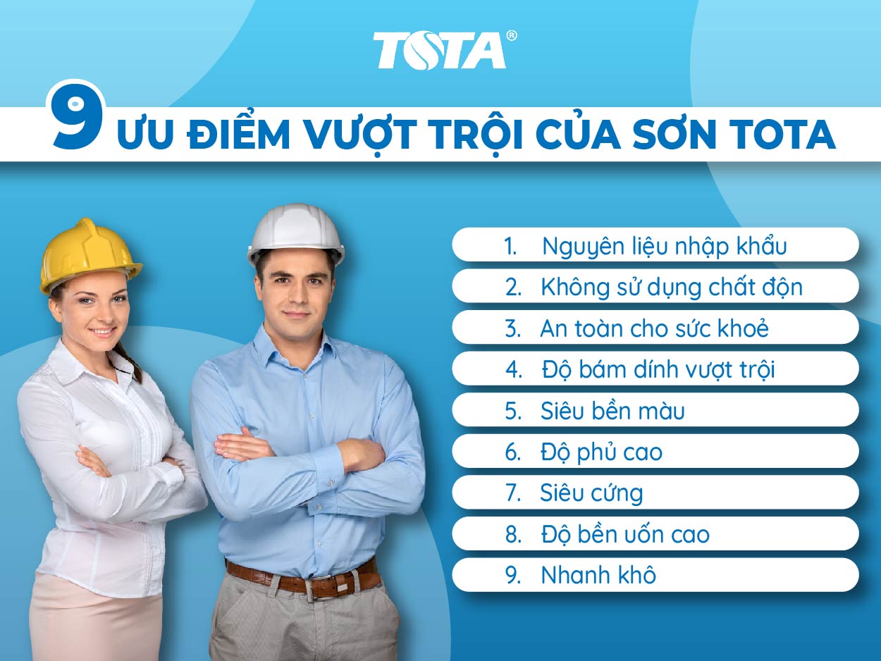 9 ưu điểm vượt trội của Sơn công nghiệp ToTa